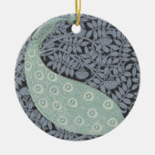 Peacock Art Nouveau Vogel Classic Keramisch Ornament (Voorkant)