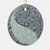 Peacock Art Nouveau Vogel Classic Keramisch Ornament (Links)