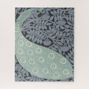 Peacock Art Nouveau Vogel Classic Legpuzzel