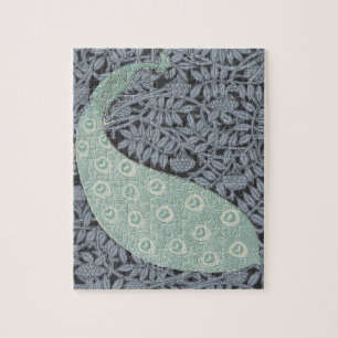 Peacock Art Nouveau Vogel Classic Legpuzzel