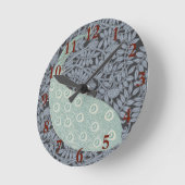 Peacock Art Nouveau Vogel Classic Ronde Klok (Hoek)