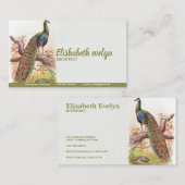 Peacock  Art Old Visitekaartje (Voorkant / Achterkant)
