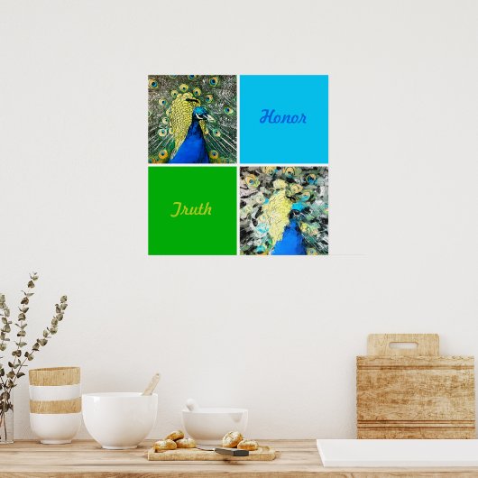 Peacock Art Poster (Keuken)