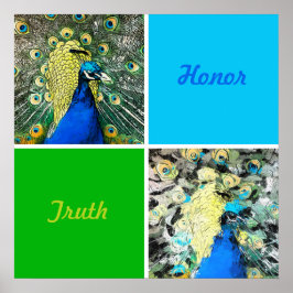 Peacock Art Poster