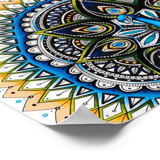 Peacock Art Poster (Hoek)