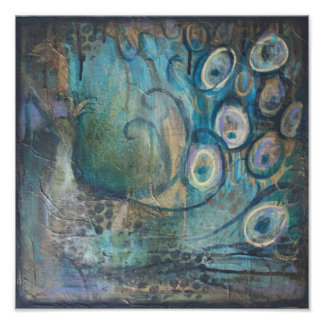 Peacock Art Print Foto Afdruk
