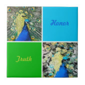 Peacock Art Tegeltje (Voorkant)