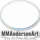 Peacock Art Text Sticker (Voorkant)