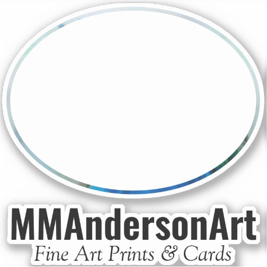 Peacock Art Text Sticker (Voorkant)