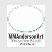 Peacock Art Text Sticker (Vel)