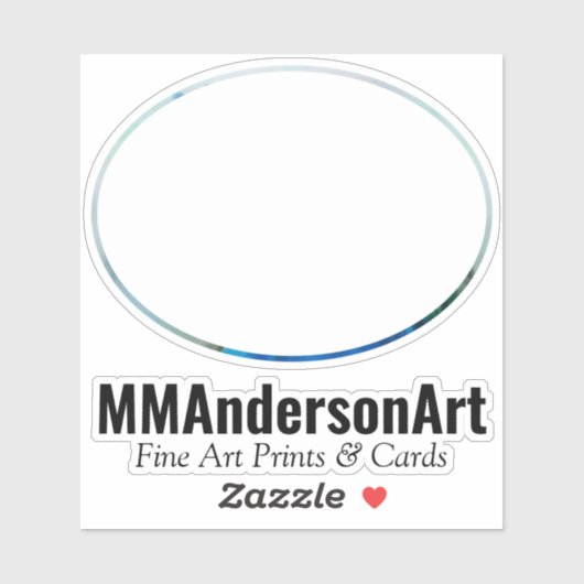 Peacock Art Text Sticker (Vel)