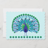 Peacock Art Uitnodiging (Voorkant)