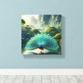 Peacock arts canvas afdruk (Insitu (Houten vloer))