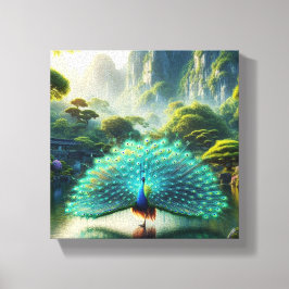 Peacock arts canvas afdruk