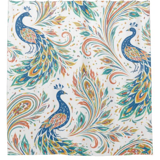 Peacock Aura Douchegordijn (Voorkant)