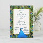 Peacock Bachelorette Party Uitnodiging (Staand voorkant)