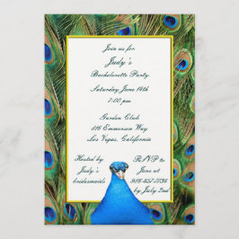 Peacock Bachelorette Party Uitnodiging