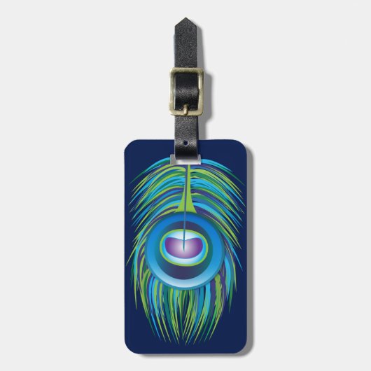 Peacock-Bagagelabel Bagagelabel (Voorkant verticaal)