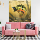Peacock Bass Canvas Afdruk (Insitu (Woonkamer))