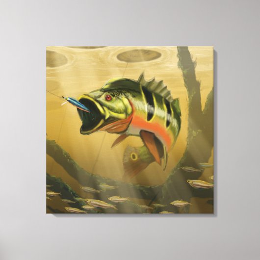 Peacock Bass Canvas Afdruk (Voorkant)