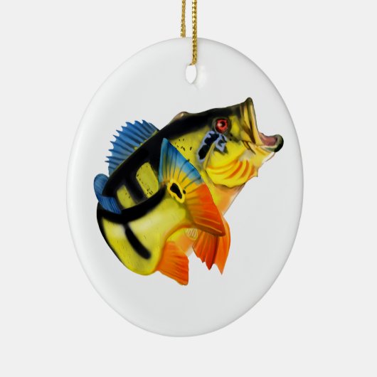Peacock Bass Keramisch Ornament (Rechts)