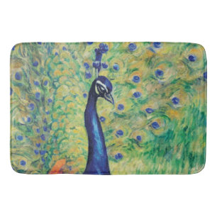 Peacock - Bath Mat, Rug Badmat