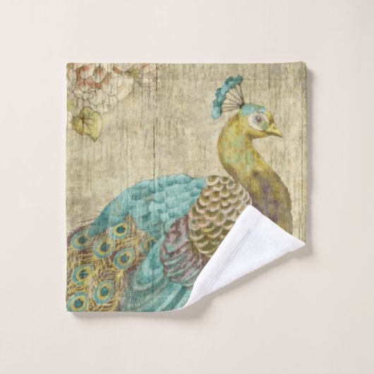 Peacock - Bathtowel set Bad Handdoek (Wasdoekje)