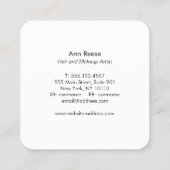 Peacock Beauty en Mode Vierkante Visitekaartje (Achterkant)