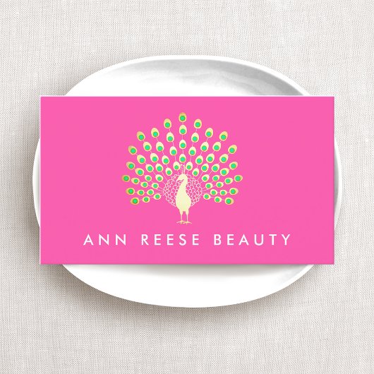 Peacock Beauty Mode en entertainment Visitekaartje