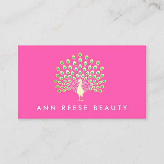 Peacock Beauty Mode en entertainment Visitekaartje (Voorkant)