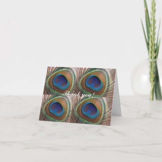 Peacock bedankkaart (Voorkant)