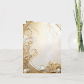 Peacock bedankt elegante witgouden chic kaart (Achterkant)