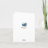 Peacock Bedankt Opmerking Kaart (Achterkant)