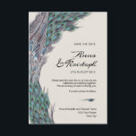 PEACOCK BESPAAR DE DATUMKAART SAVE THE DATE<br><div class="desc">Een klassieke pauw sparen de Datum kaart ontworpen met liefde..</div>