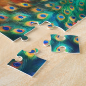 Peacock Bird 100 met bloemen Legpuzzel (Zijkant)