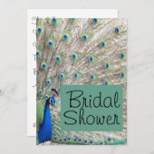 Peacock Bird Bridal Shower Kaart (Voorkant / Achterkant)