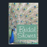 Peacock Bird Bridal Shower Kaart<br><div class="desc">Het mooie Peacock Bird in full-vether toont digitaal schilderij van fotografie op dit Vrijgezellenfeest Party Invitation.</div>