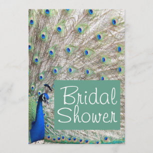 Peacock Bird Bridal Shower Kaart
