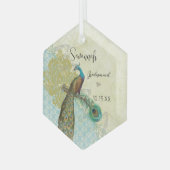 Peacock  Bird Bridesmaid Ornamenten (Voorkant links)