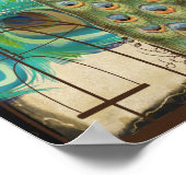 Peacock Bird Cage Print Weddenschappen Receptie (Hoek)