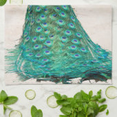 Peacock Bird Feather Blauwgroen Turqu Kitchen Dish Theedoek (Gevouwen)