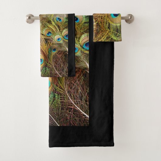 Peacock Bird Feathers Animals Bath Towel Set Bad Handdoek (Insitu)