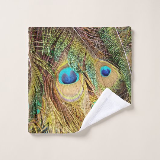 Peacock Bird Feathers Animals Bath Towel Set Bad Handdoek (Wasdoekje)