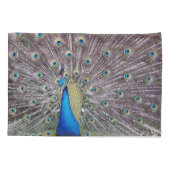 Peacock Bird Feathers Peafowl Pillowcase Kussensloop (Achterkant)