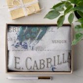 Peacock Bird French Script Ephemera Decoupage Tissuepapier (Geschenk)