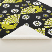 Peacock Bird Graphic Art Sherpa Deken (3/4)
