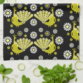 Peacock Bird Graphic Art Theedoek (Gevouwen)