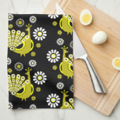 Peacock Bird Graphic Art Theedoek (Quarter Fold)