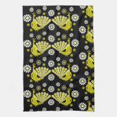 Peacock Bird Graphic Art Theedoek (Verticaal)