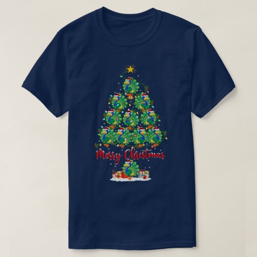 Peacock Bird Lover Matching Santa Peacock Christma T-shirt (Design voorkant)